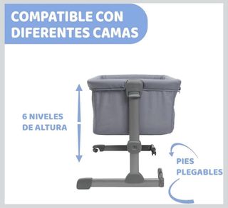 Cuna Colecho Chicco Next2Me Essential Gris