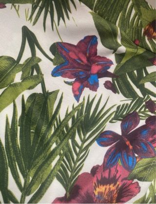 Pantalón estampado flores tropicales