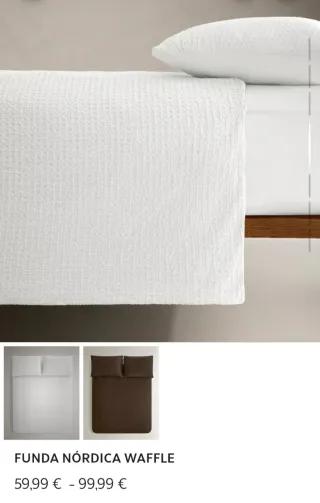 FUNDA NÓRDICA WAFFLE De 90