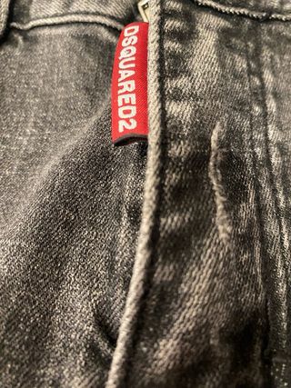 Pantalones vaqueros grises desgastados mujer