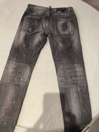 Pantalones vaqueros grises desgastados mujer