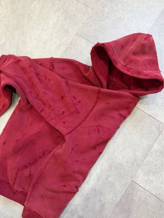 Chaqueta Vintage Desgastada Roja