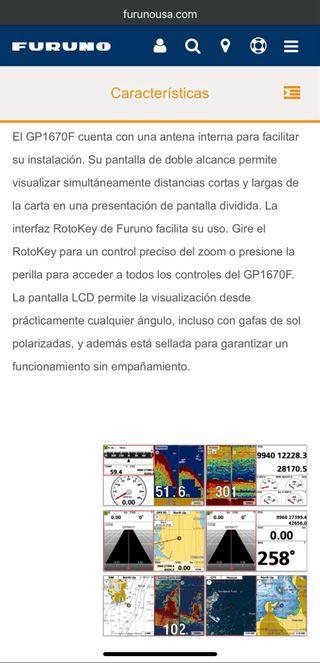 Plotter Furuno GPS sonda