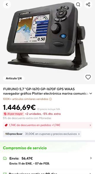 Plotter Furuno GPS sonda