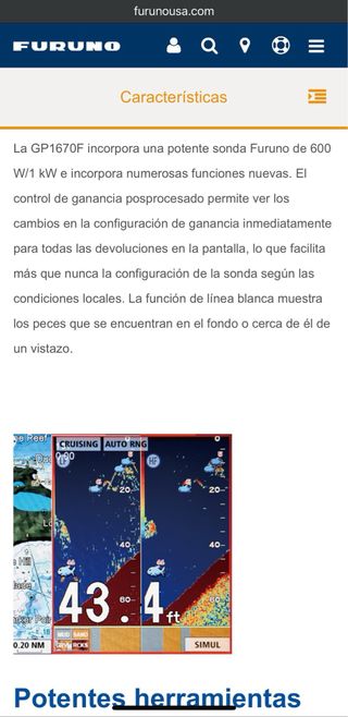 Plotter Furuno GPS sonda