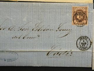 Lote de 6 sobres antiguos y españoles Isabel II