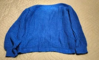 Jersey azul añil punto manga larga