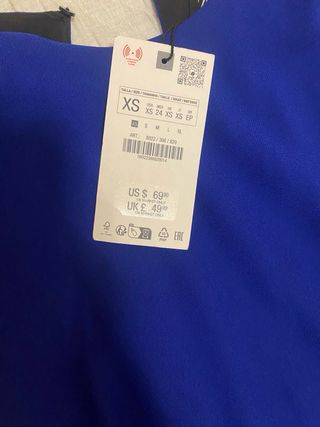 Vestido azul Zara talla M