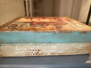 Caja decorada estilo vintage