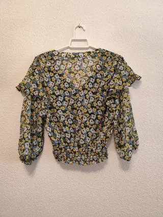 Blusa floral manga larga