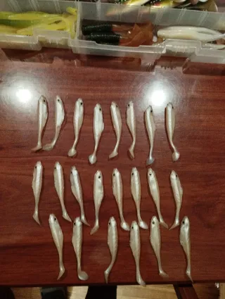 Lote señuelos pesca de goma