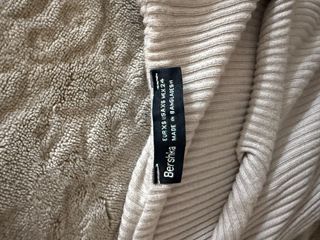 Vestido largo canalé Bershka Beige Talla XS