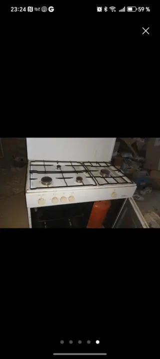 Hornilla de gas blanca