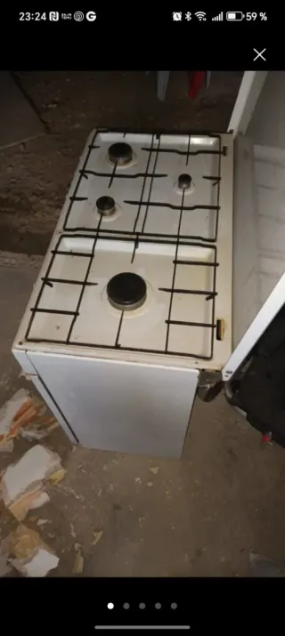 Hornilla de gas blanca