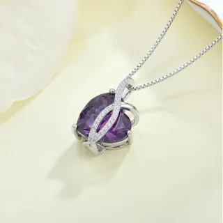 Collar Corazón Plata 925 Morado JO WISDOM