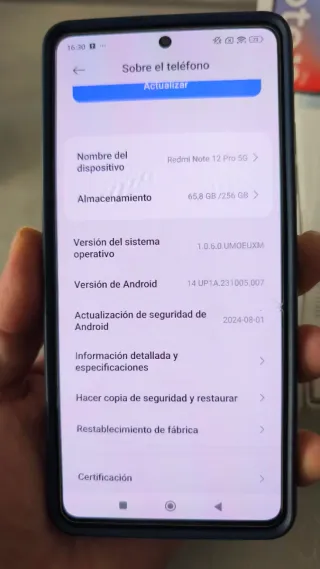 Xiaomi Redmi Note 12 Pro 256GB Azul Celeste