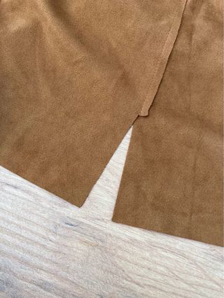 Top lencero ante marron de Bershka Talla S