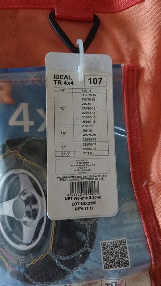 Cadenas para nieve 4x4 - Talla 107