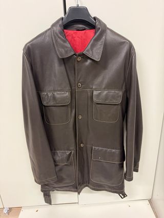 Chaqueta Piel Carolina Herrera Marrón