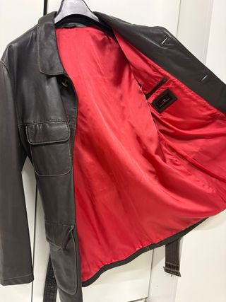 Chaqueta Piel Carolina Herrera Marrón