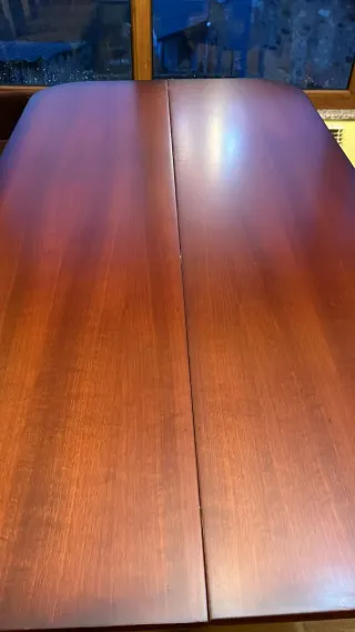 Mesa de comedor de madera plegable