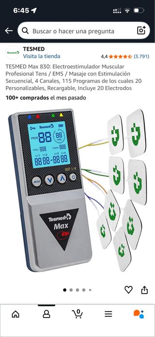 TESMED Max 830 Electroestimulador Muscular