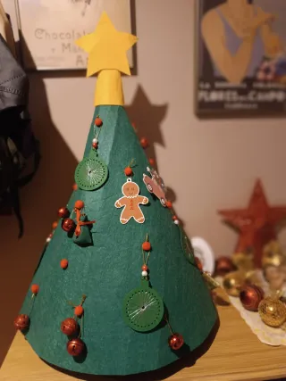 Árbol de Navidad fieltro decorado