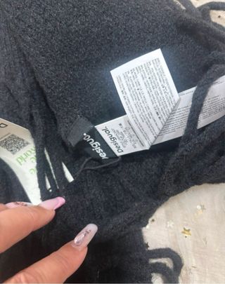 Nuevo Conjunto Desigual: Bufanda y Guantes Negros