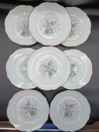 Set platos aperitivos porcelana francesa