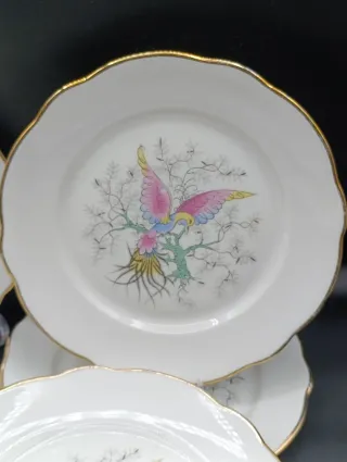 Set platos aperitivos porcelana francesa