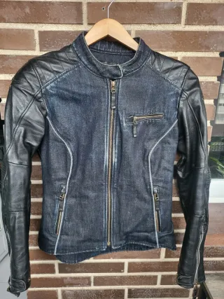 Chaqueta Moto Alpinestars Mujer Cuero y Vaquera