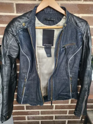 Chaqueta Moto Alpinestars Mujer Cuero y Vaquera