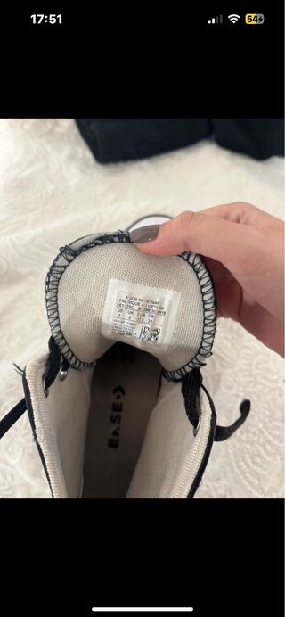 Converse plataforma cuero talla 37.5