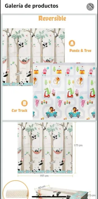 Alfombra infantil animales y medidor