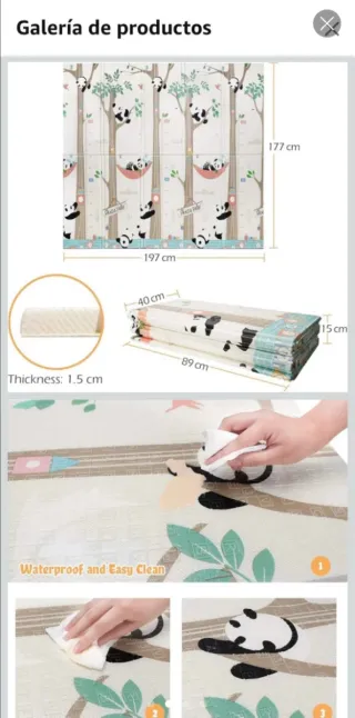 Alfombra infantil animales y medidor