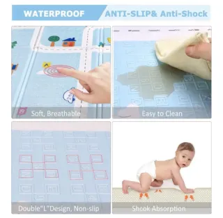 Alfombra infantil animales y medidor