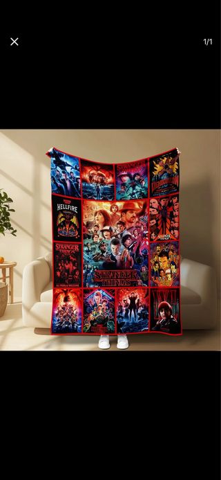 Manta Grande Stranger Things Estampada