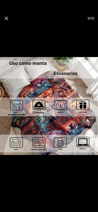 Manta Grande Stranger Things Estampada
