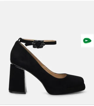 Zapatos NUEVOS de tacón ancho negros con plataform