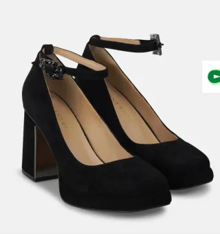 Zapatos NUEVOS de tacón ancho negros con plataform