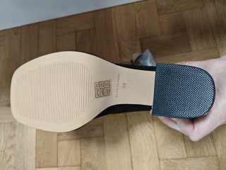 Zapatos NUEVOS de tacón ancho negros con plataform