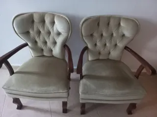 Juego de 2 sillas tapizadas