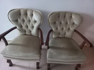 Juego de 2 sillas tapizadas