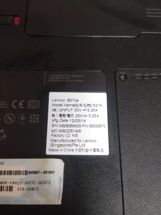 Portátil Lenovo 15.6 120 gbSSD w10 2gb RAM