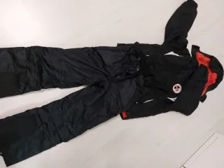 Conjunto esquí niño unisex negro/rojo