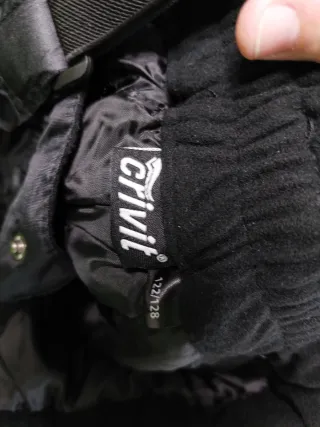 Conjunto esquí niño unisex negro/rojo