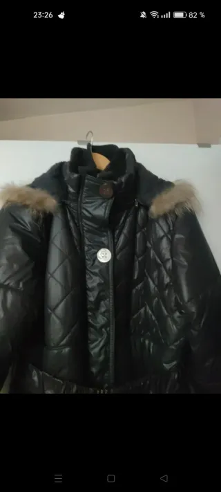 Abrigo acolchado mujer obscuro chocolate