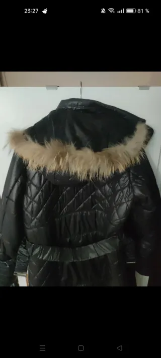 Abrigo acolchado mujer obscuro chocolate