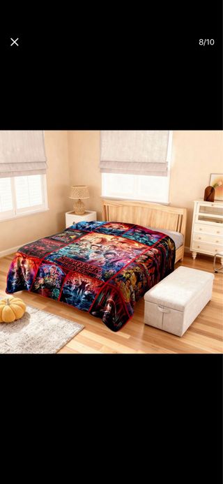 Manta pequeña estampada de Stranger Things