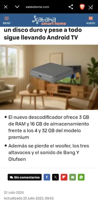 Decodificador 4K Android TV Wi-Fi HDMI